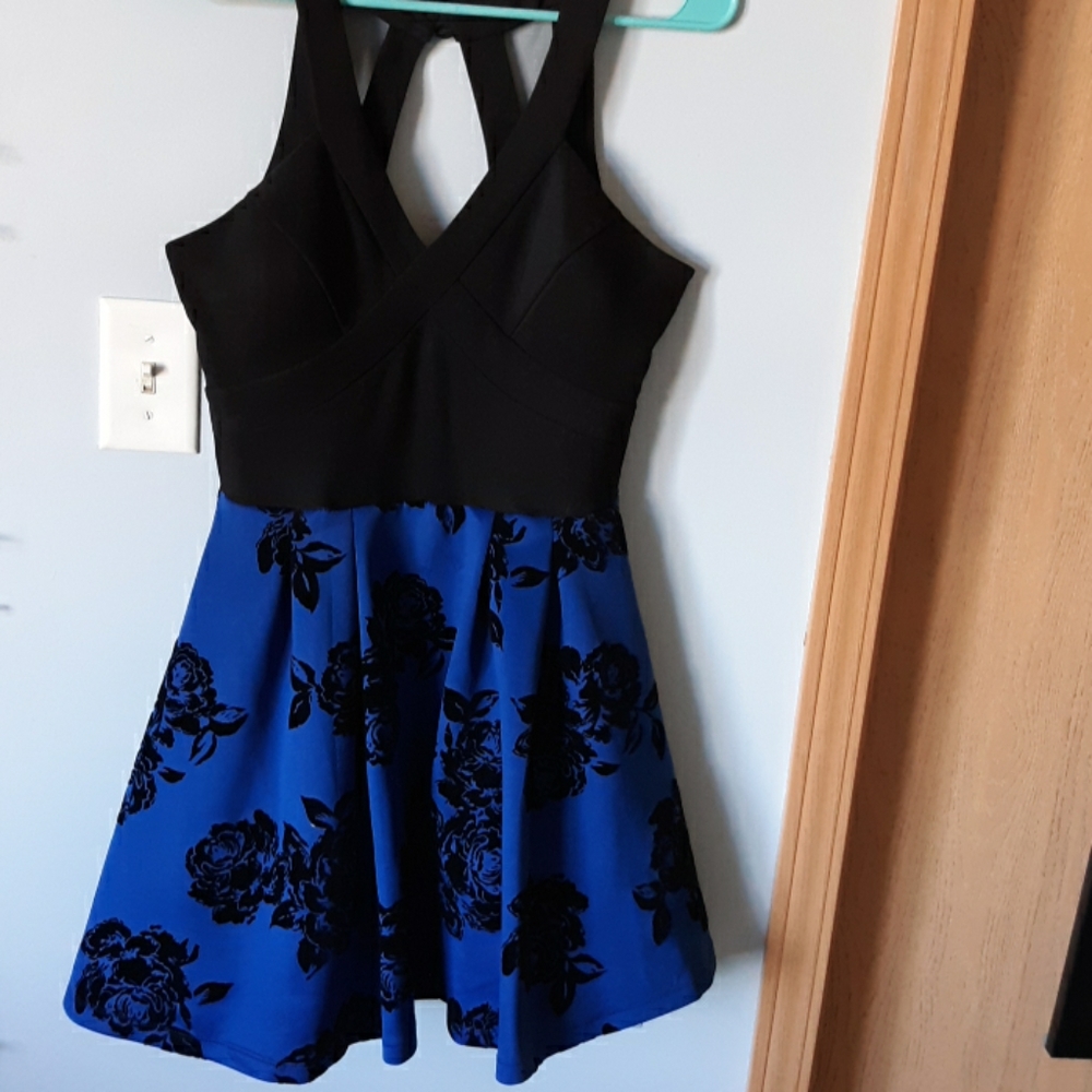 Black and Blue Homecoming Dress
